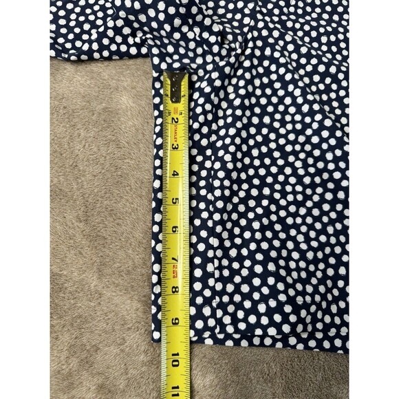 Spanx Sunshine Shorts, 10" Navy Printed Dot Size L,new - Picture 8 of 14